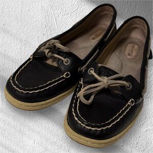 Sperry Women's Black Leather Loafers